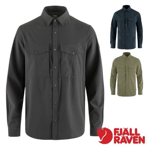 【Fjallraven 小狐狸】男 Abisko Trekking 輕量吸濕快乾彈性長袖襯衫/87935