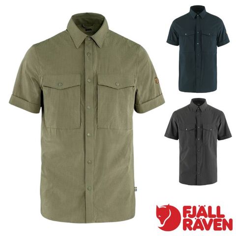 【Fjallraven 小狐狸】男 Abisko Trekking 輕量吸濕快乾彈性短袖襯衫/87939