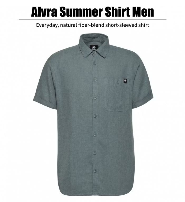 Alvra Summer Shirt MenEveryday, natural fiber-blend short-sleeved shirt