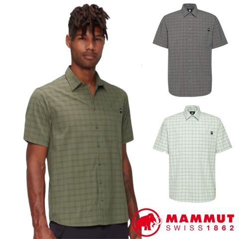 MAMMUT 長毛象 男 Lenni Shirt AF 輕量環保快乾短袖襯衫.休閒上衣/HeiQ Fresh抗菌防臭技術/1015-01660