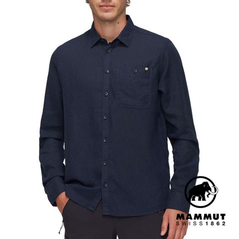 【Mammut 長毛象】Alvra Summer LS Shirt 透氣排濕長袖襯衫 男款 海洋藍 #1015-01570