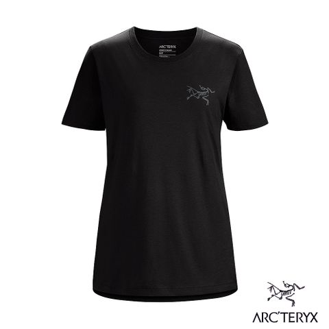 Arcteryx 始祖鳥 女 24系列 Emblem 百分百有機棉 短袖休閒Tee 黑