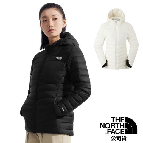 The North Face 北面 女 700蓬鵝絨填充保暖連帽外套.羽絨夾克.大衣/DWR防潑水/89Y4