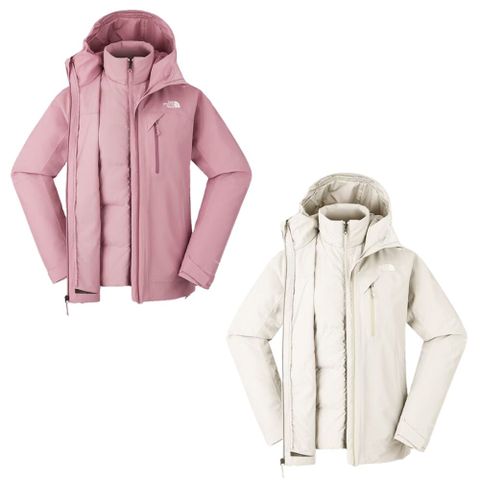 【The North Face】女 DRYVENT 兩件式防風防水透濕保暖連帽外套/89Y7