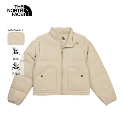 The North Face北面女款米色DWR防潑水羽絨外套｜8DUK3X4