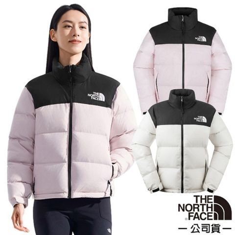 【The North Face】女 ICON 拼接防潑水舒適保暖可收納連帽羽絨外套/禦寒雪衣/ 3XEO