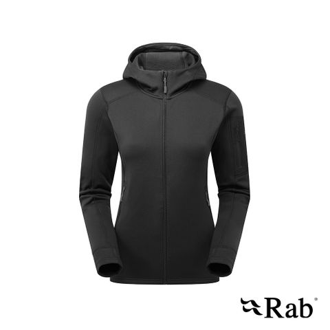 RAB Womens Modulus Hoody 快乾排汗彈性保暖連帽外套 女款 黑色 #QFG16