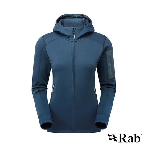 RAB Womens Modulus Hoody 快乾排汗彈性保暖連帽外套 女款 暴風藍 #QFG16