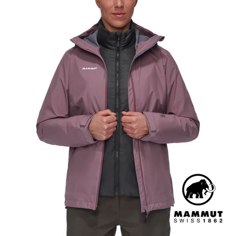 MAMMUT 長毛象 Alto Light 3 in 1 HS Hooded Jacket W 兩件式防水保暖外套 女款 波動紫/黑 #1010-30880