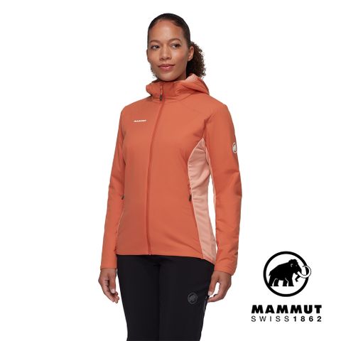 【Mammut 長毛象】Rime Light IN Flex Hooded 化纖連帽外套 磚紅/石英粉 女款 #1013-03170
