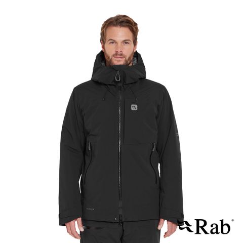 【RAB】Khroma Diffract Jacket 滑雪防風雨化纖連帽外套 男款 黑色 #QIP37