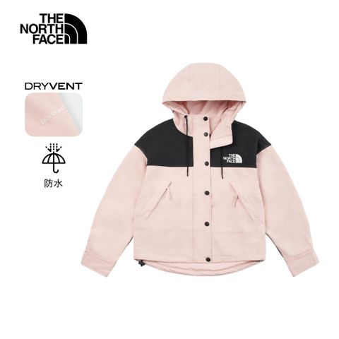The North Face北面女款粉色DryVent防水透氣衝鋒衣｜8DGKHZI 外套