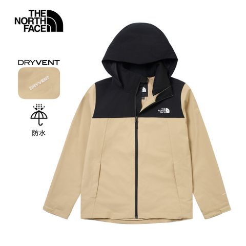 The North Face北面女款棕黑拼接DryVent防水透氣衝鋒衣｜8CK6QV2 外套