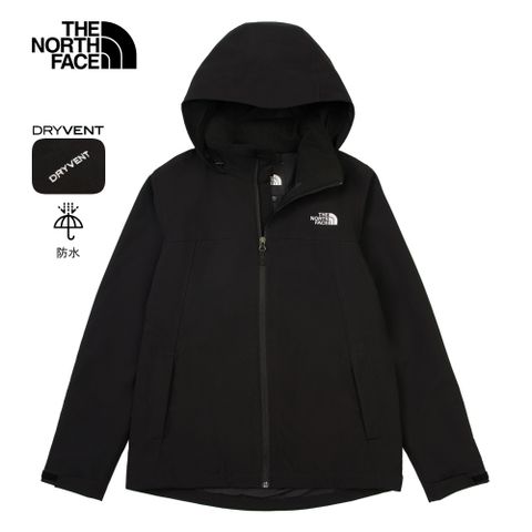 The North Face北面女款黑色DryVent防水透氣衝鋒衣｜8CK64H0 外套