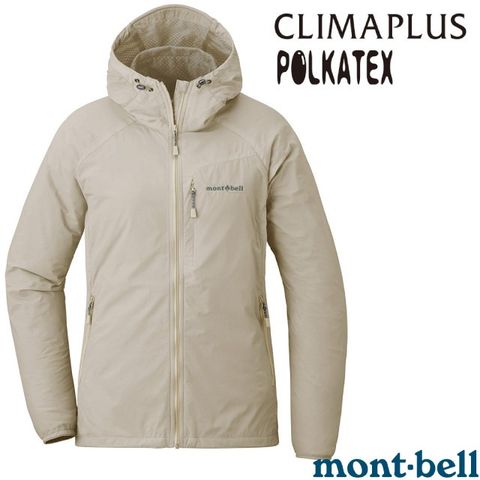 【MONT-BELL】女 LT SHELL PARKA 輕量防撥水連帽風衣/1106646 IV 象牙白