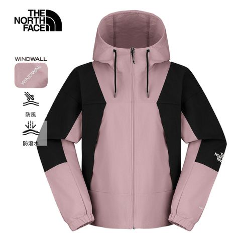 The North Face北面女款粉色DWR防潑水連帽外套｜8EXCF0I