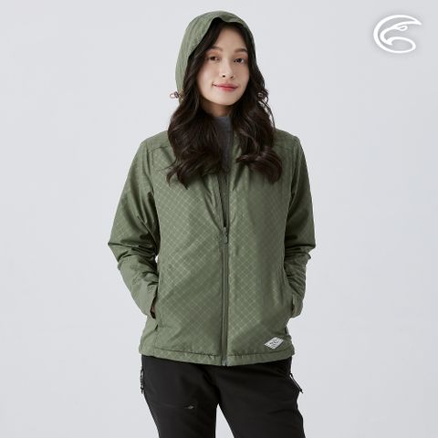 女天鵝絨超撥水抗風保暖可拆帽外套 AJ2421075 海藻綠 (S-2XL)