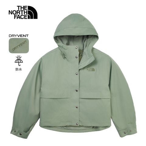The North Face北面女款綠色DryVent防水透氣三合一外套｜8DX9D5M