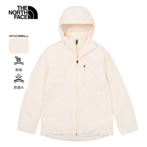 The North Face北面女款米白色DRYVENT防水三合一外套｜8ED1QLI