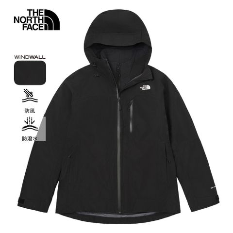 The North Face北面女款黑色DRYVENT防水三合一外套｜8ED1JK3
