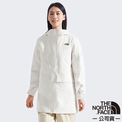 【The North Face】女 ELEMENT 防水保暖兩件式連帽羽絨長版外套.禦寒雪衣/ 8ED6