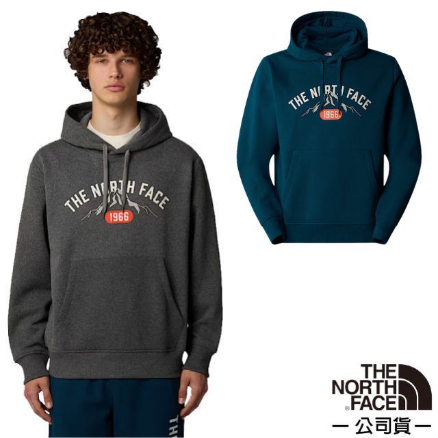 The North Face 北面 男 Varsity Graphic 保暖長袖連帽T恤.休閒衫.機能性運動衫/棉質混紡面料.居家戶外/89DJ