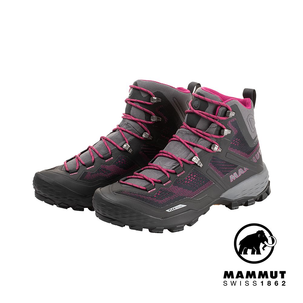 Mammut 長毛象】Ducan High GTX 高筒登山健行鞋女款幻影黑/桃紅#3030