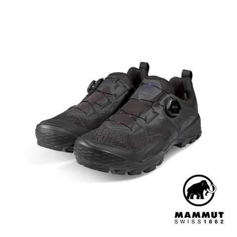 【Mammut 長毛象】Ducan BOA Low GTX Men 旋轉鞋帶低筒健行鞋 男款 黑色 #3030-04401