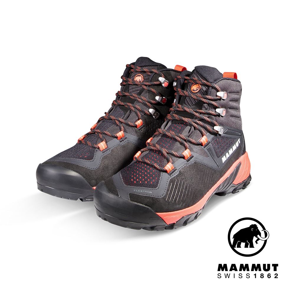 Mammut 長毛象】Sapuen High GTX W 高筒登山健行鞋女款黑/櫻花鮭粉