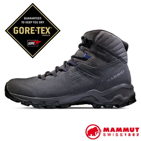 MAMMUT 長毛象 男 Mercury IV Mid GTX 防水中筒登山皮靴.健行鞋.登山鞋/Vibram黃金大底_3030-04710-00293 鈦金灰/黑