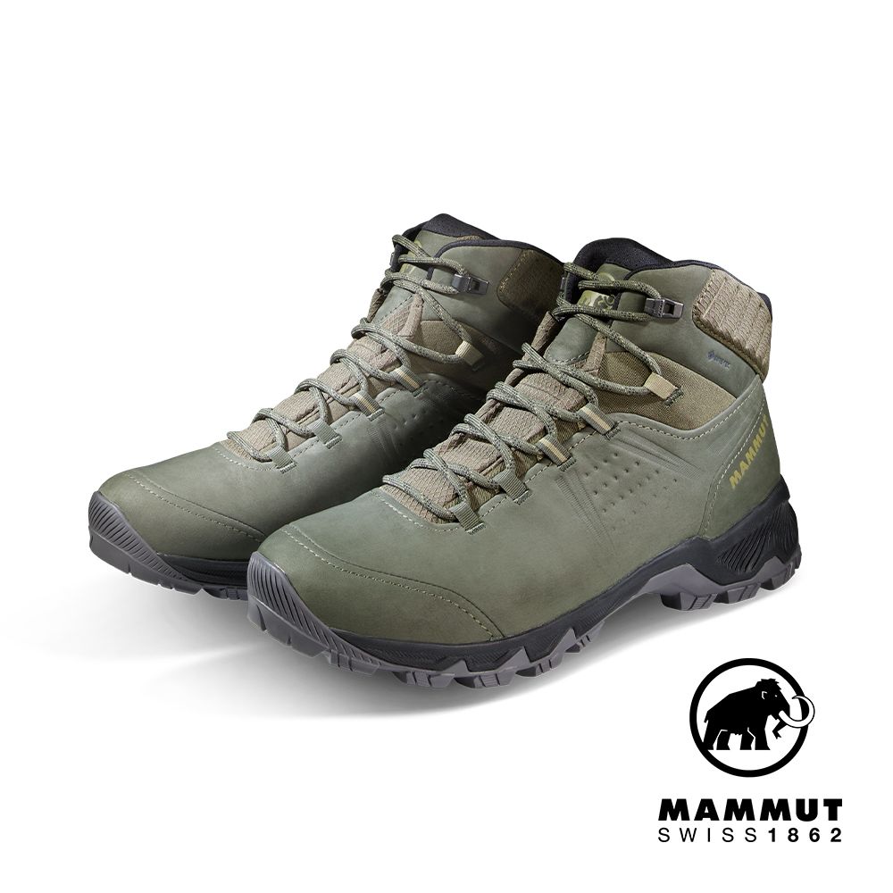 【Mammut 長毛象】Mercury IV Mid GTX Men 中筒皮革登山鞋 男款 深綠鬣蜥 #3030-04710