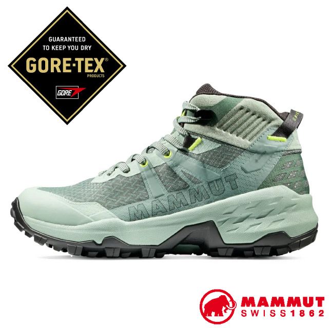 MAMMUT 長毛象 女 Sertig II Mid GTX 輕巧耐用多功能鞋.登山鞋.健行鞋/3030-04840-40240 玉石綠/深玉石綠