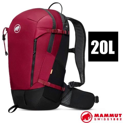 MAMMUT 長毛象 Lithium 20 女 輕量登山健行攀登背包20L/透氣EVA背帶.可拆腰帶/2530-00720-3734 緋紅/黑