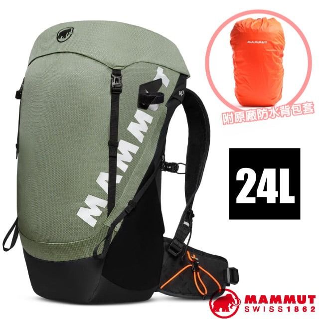 MAMMUT 長毛象 新款 Ducan 超輕量XD減震透氣登山健行背包 24L(僅850g 附原廠防水背包套)/2530-00310-40245 玉石綠