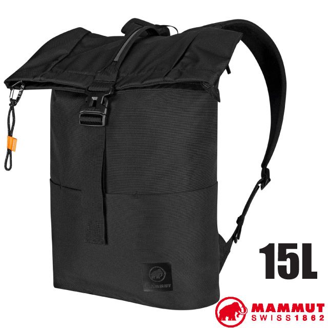 MAMMUT 長毛象 Xeron 15 超輕量日用電腦背包15L(僅590g)/單日輕健行.差旅.日用背包/2530-00410-0001 黑