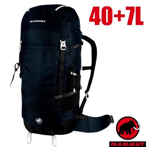 MAMMUT 長毛象 Lithium Crest 40+7L 輕量專業透氣登山健行背包(附求生哨+背包套+抗撕裂布)/2530-03561-0001 黑