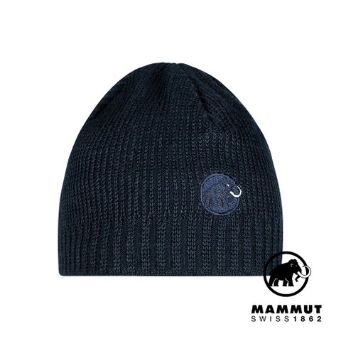 MAMMUT 長毛象 Sublime Beanie 刺繡LOGO保暖羊毛帽 海洋藍 #1191-01542