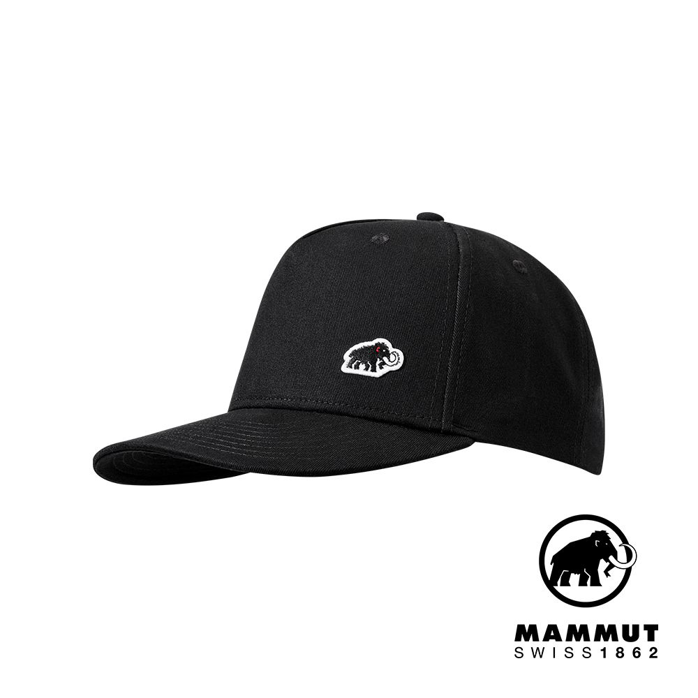 MAMMUT 長毛象 Mountain Cap 經典布徽棒球帽 黑色 #1191-00722