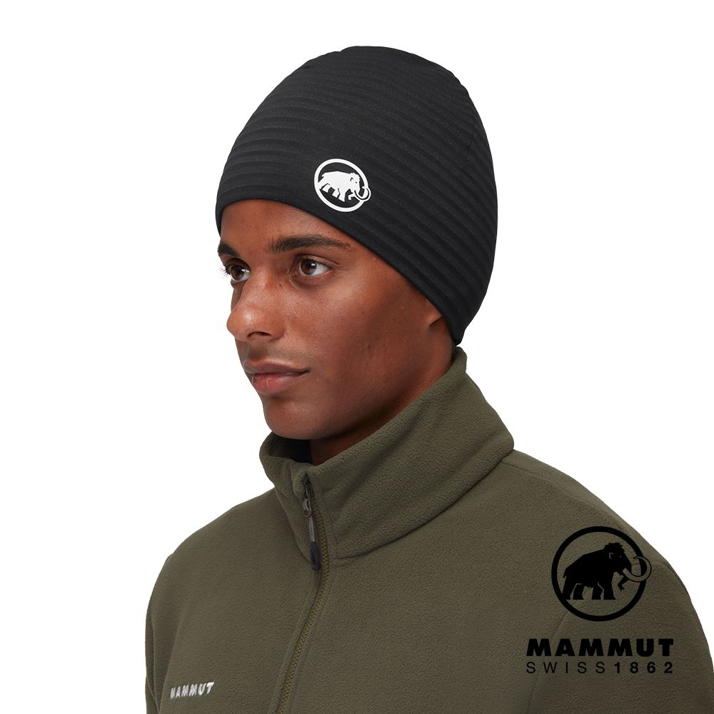 MAMMUT 長毛象 Taiss Light Beanie 保暖輕量機能毛帽 黑色 #1191-01071