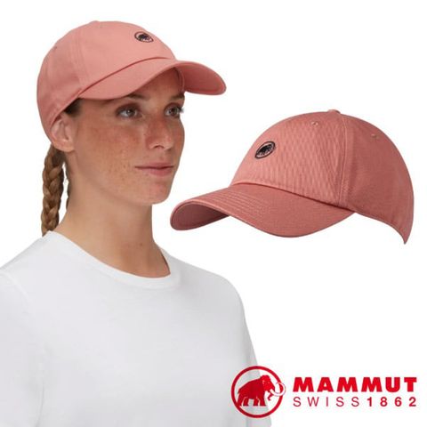 MAMMUT 長毛象 經典大象帽_可調式大LOGO純棉透氣防曬棒球帽/1191-00051-3773 磚紅