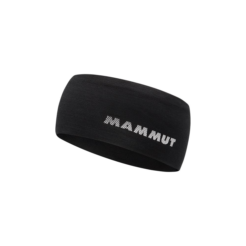 MAMMUT 長毛象 Tree Wool Headband 羊毛混紡快乾抗臭頭帶 黑色 #1191-01930