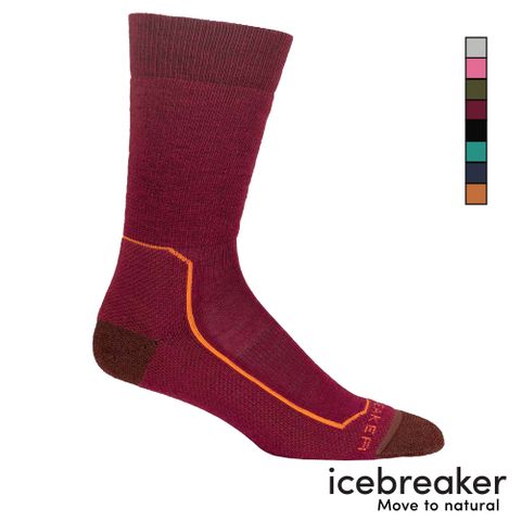 【Icebreaker】女 中筒中毛圈健行襪 美麗諾羊毛襪