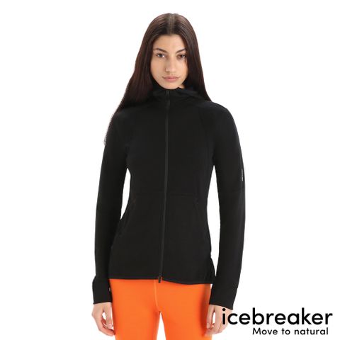 icebreaker 女 ZoneKnit 網眼透氣連帽保暖外套-AD270