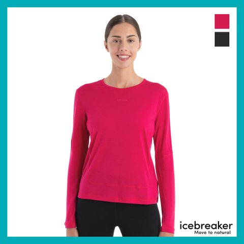 icebreaker 女 ZoneKnit Cool-Lite Energy Wind 網眼圓領長袖上衣