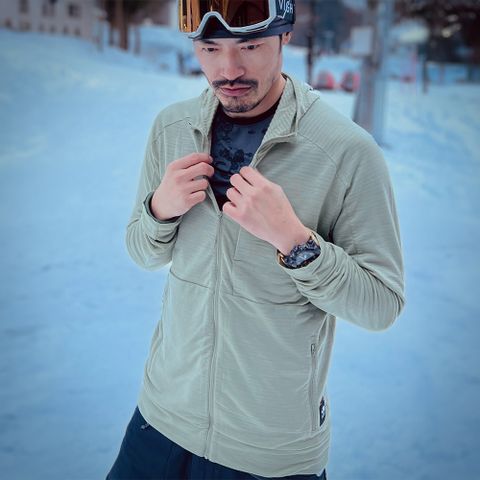 icebreaker 【紐西蘭】男 Realfleece 刷毛保暖連帽外套-200-The North Face 聯名款-黑色