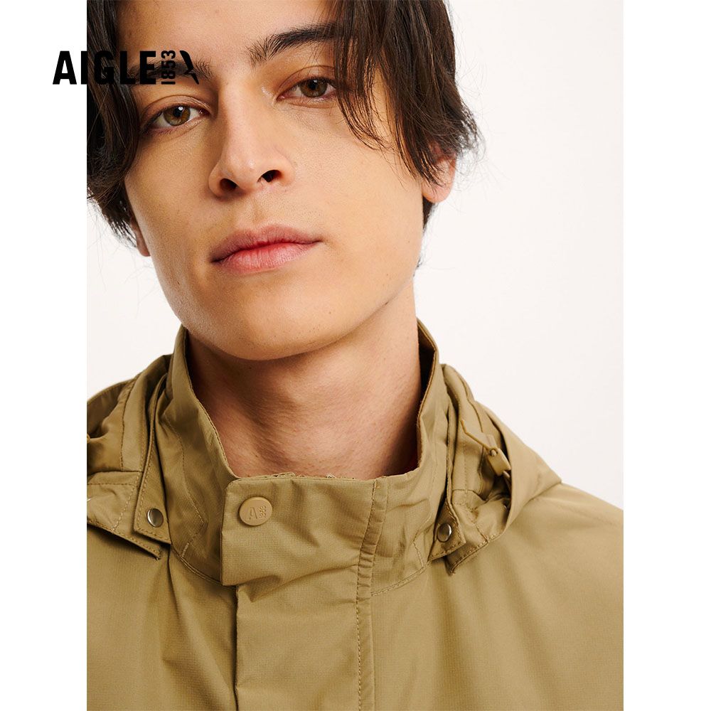AIGLE 男 GORE-TEX 防水透氣外套AG-4P127A176 深卡其(男外套 防水透氣外套 Goretex)