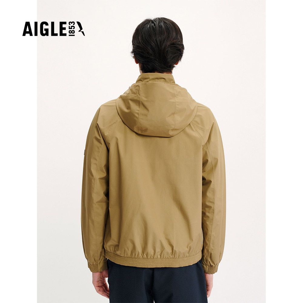 AIGLE 男 GORE-TEX 防水透氣外套AG-4P127A176 深卡其(男外套 防水透氣外套 Goretex)