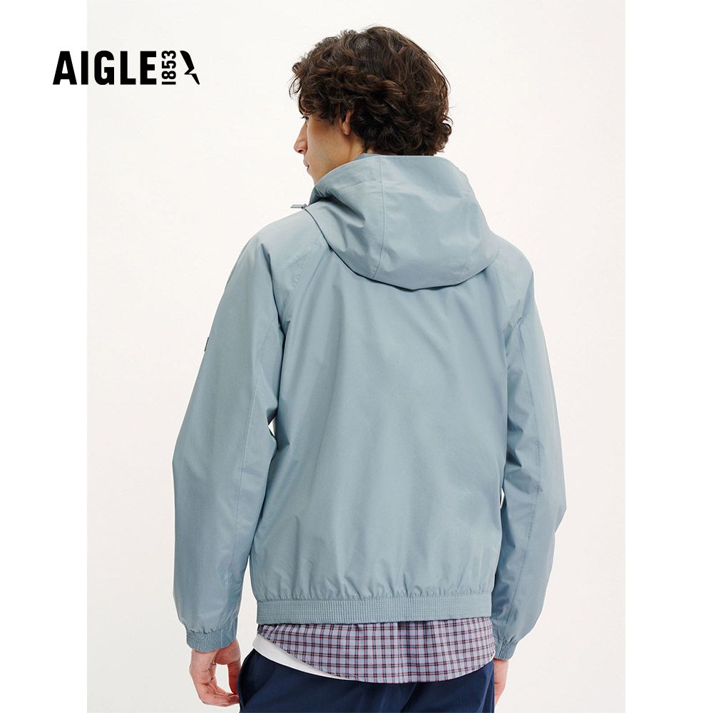 AIGLE 男 GORE-TEX 防水透氣外套AG-4P127A049 淡藍(男外套 防水透氣外套 Goretex)