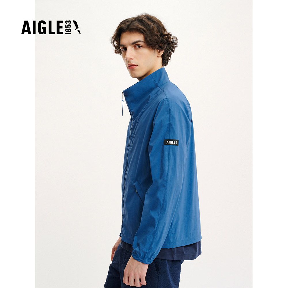 AIGLE 男 抗UV防潑彈性外套AG-4P136A052 海軍藍(男外套 抗UV外套 防潑水外套)
