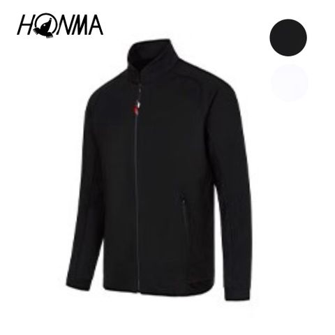 HONMA 本間高爾夫 男款修身立領夾克 日本高爾夫專業品牌(M-XL 白色 黑色 HMIQ302R522)